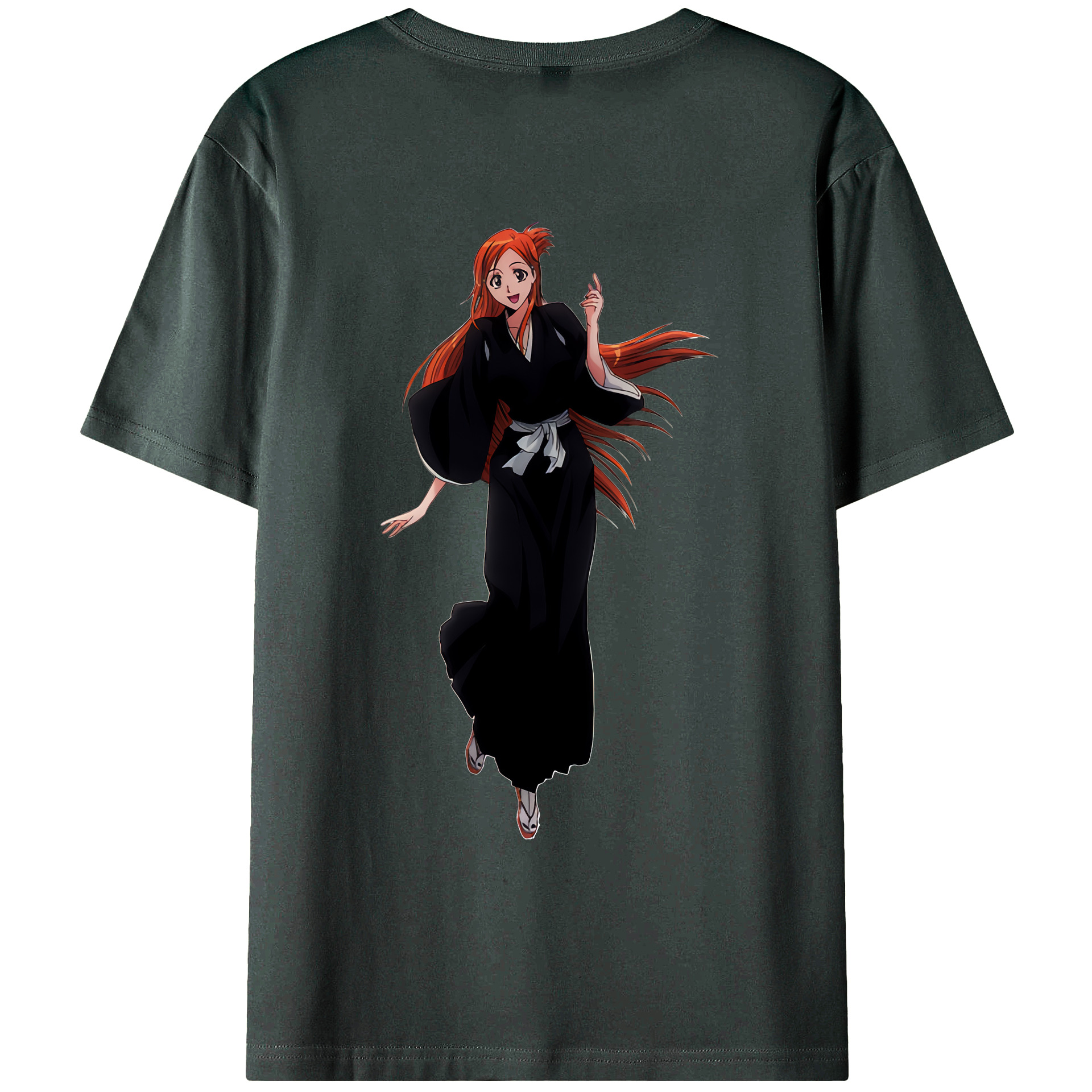 （画像用） ブリーチ 井上織姫（いのうえおりひめ） BLEACH Inoue Orihime 綿100％ メンズ半袖Tシャツ（バックプリント） 通気性